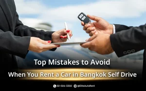 Self-drive rental car in Bangkok.