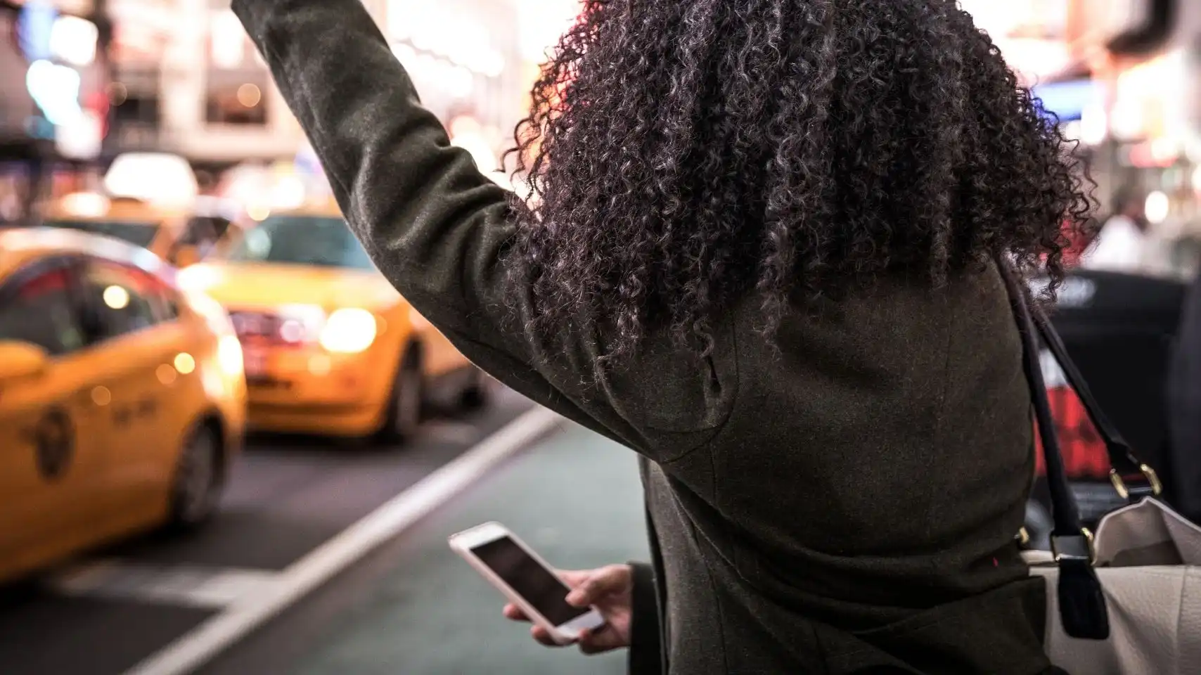 Ride-hailing services at international airport pickup area